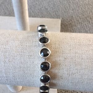 Elegant Black and Silver Bracelet